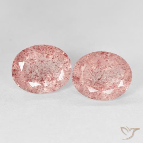 Shop natural 5.40ct Rose terreux Quartz Fraise gems, ovale, from Russie at GemSelect. In stock, global shipping!