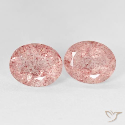 Shop natural 5.40ct Rose terreux Quartz Fraise gems, ovale, from Russie at GemSelect. In stock, global shipping!
