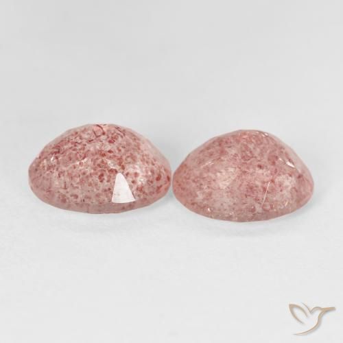 Shop natural 5.40ct Rose terreux Quartz Fraise gems, ovale, from Russie at GemSelect. In stock, global shipping!