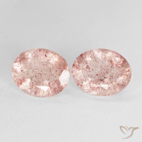 Shop natural 4.37ct Rose clair Quartz fraise gems, ovale, from Russie at GemSelect. In stock, global shipping!
