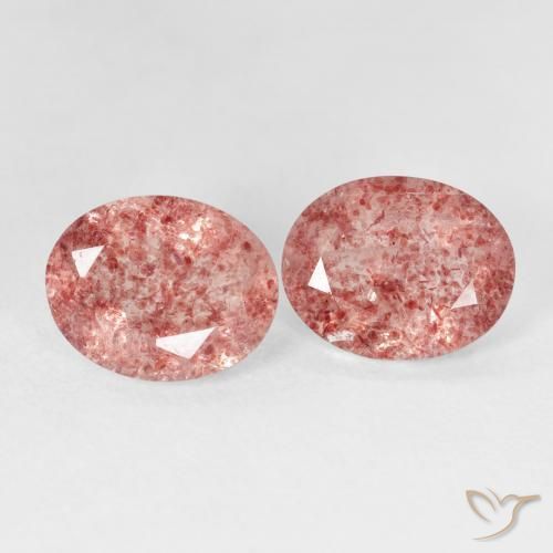 Shop natural 4.46ct Rose framboise Quartz fraise gems, ovale, from Russie at GemSelect. In stock, global shipping!