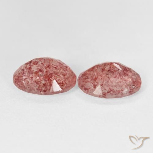 Shop natural 4.46ct Rose framboise Quartz fraise gems, ovale, from Russie at GemSelect. In stock, global shipping!
