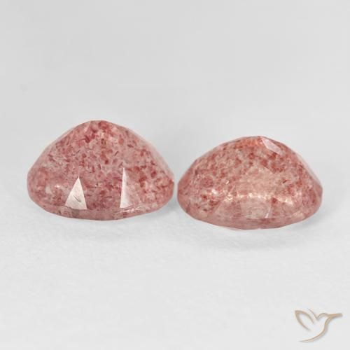 Shop natural 5.80ct Rose moyen Quartz fraise gems, ovale, from Russie at GemSelect. In stock, global shipping!