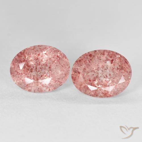 Shop natural 5.71ct Rose léger Quartz Fraise gems, ovale, from Russie at GemSelect. In stock, global shipping!
