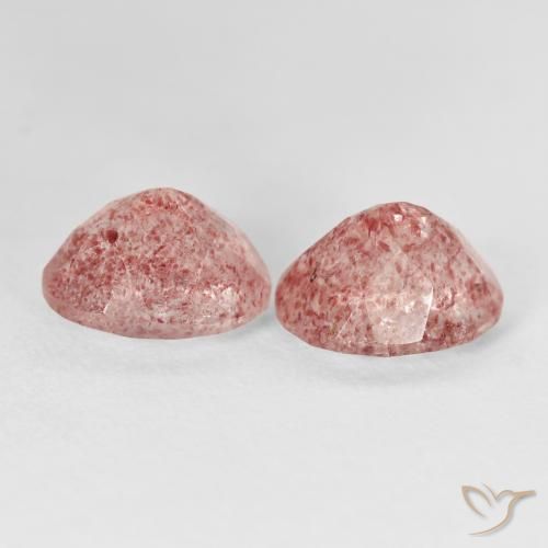 Shop natural 5.71ct Rose léger Quartz Fraise gems, ovale, from Russie at GemSelect. In stock, global shipping!
