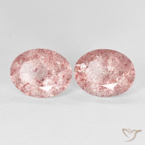 Shop natural 5.22ct Rose clair Quartz fraise gems, ovale, from Russie at GemSelect. In stock, global shipping!