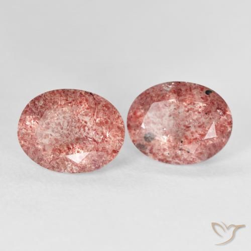 Shop natural 5.17ct Rose moyen Quartz fraise gems, ovale, from Russie at GemSelect. In stock, global shipping!