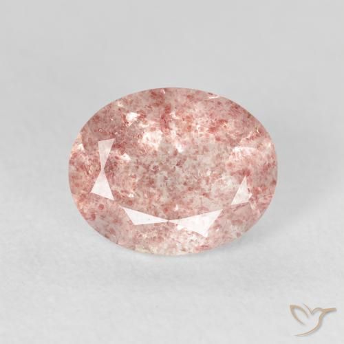2.53ct Naturel Rose clair Quartz fraise, ovale, Transparent