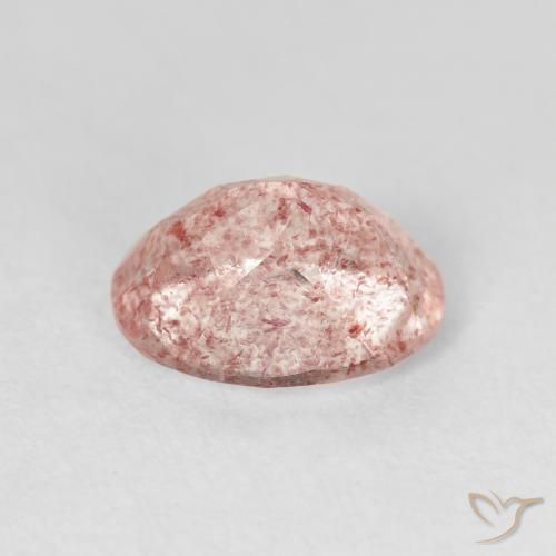 Quartz fraise Rose clair naturelle ovale, 2.53 ct, Transparent