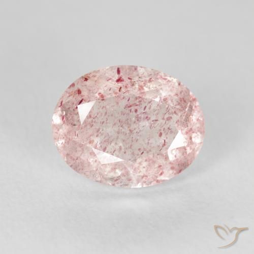 2.58ct Naturel Rose clair Quartz Fraise, ovale, Transparent