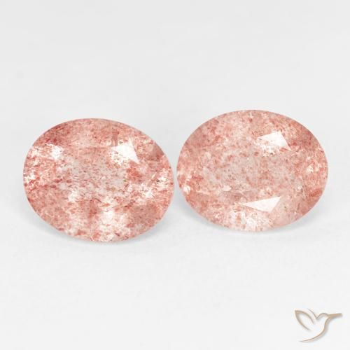 Shop natural 4.67ct Rose terreux Quartz fraise gems, ovale, from Russie at GemSelect. In stock, global shipping!