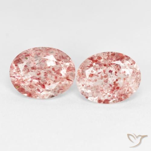 Shop natural 5.24ct Rose terreux Quartz Fraise gems, ovale, from Russie at GemSelect. In stock, global shipping!
