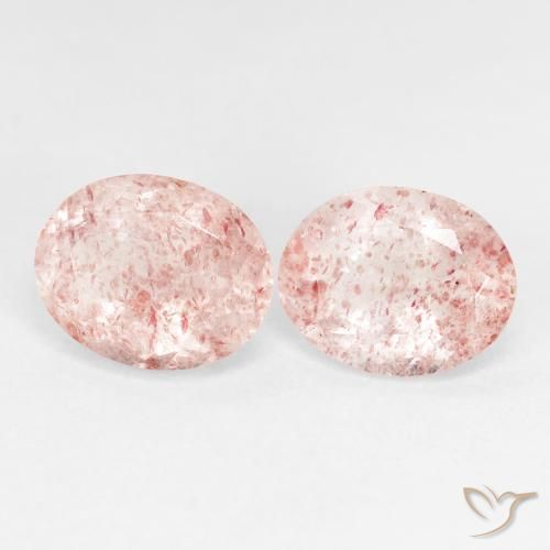 Shop natural 4.94ct Rose clair Quartz Fraise gems, ovale, from Russie at GemSelect. In stock, global shipping!