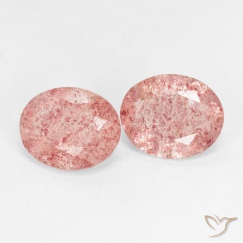 Shop natural 4.21ct Rose clair Quartz fraise gems, ovale, from Russie at GemSelect. In stock, global shipping!