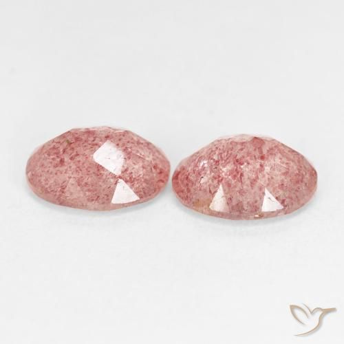 Shop natural 4.21ct Rose clair Quartz fraise gems, ovale, from Russie at GemSelect. In stock, global shipping!