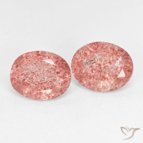 Shop natural 4.82ct Rouge indien Quartz Fraise gems, ovale, from Russie at GemSelect. In stock, global shipping!