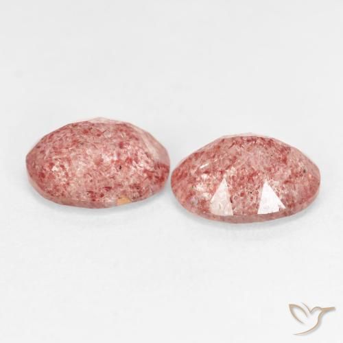 Shop natural 4.82ct Rouge indien Quartz Fraise gems, ovale, from Russie at GemSelect. In stock, global shipping!
