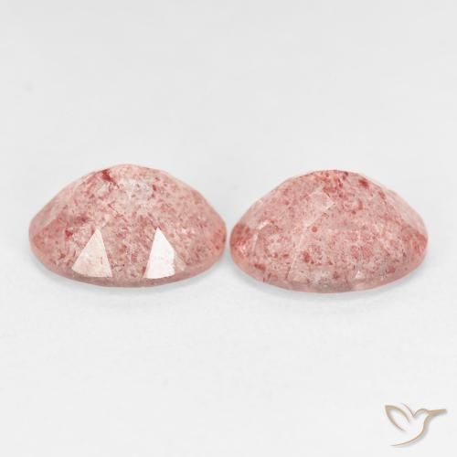 Shop natural 4.88ct Rose clair Quartz fraise gems, ovale, from Russie at GemSelect. In stock, global shipping!