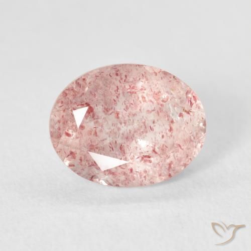 2.74ct Naturel Rose clair Quartz fraise, ovale, Transparent