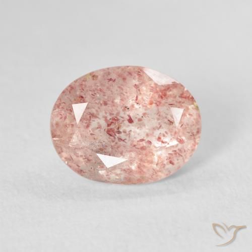 2.51ct Naturel Rose clair Quartz fraise, ovale, Transparent
