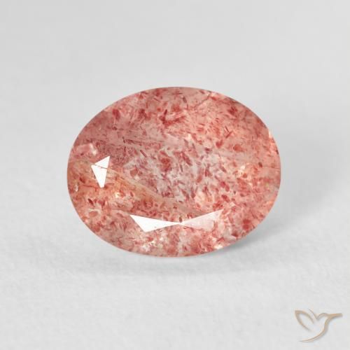 2.44ct Naturel Rose moyen Quartz fraise, ovale, Transparent