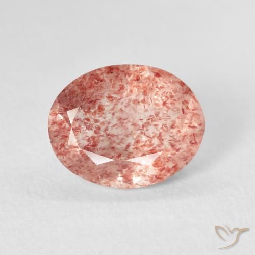 2.30ct Naturel Medium Light-Pink Quartz Fraise, ovale, Transparent
