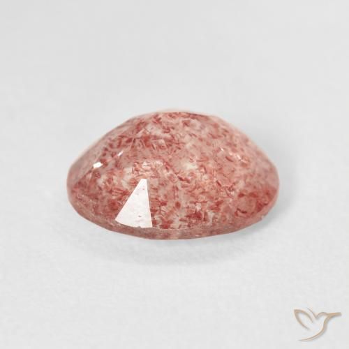 Quartz fraise Medium Light-Pink naturelle ovale, 2.30 ct, Transparent
