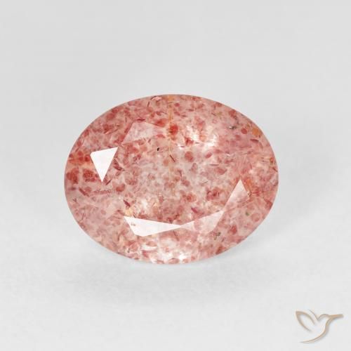 2.29ct Naturel Rose moyen Quartz Fraise, ovale, Transparent