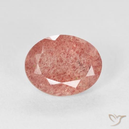 2.68ct Naturel Rose moyen Quartz fraise, ovale, Transparent