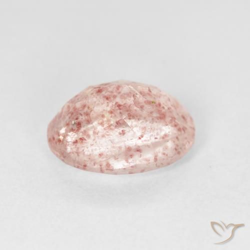 Quartz Fraise Rose moyen naturelle ovale, 2.56 ct, Transparent