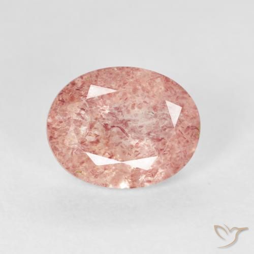 2.73ct Naturel Rose clair Quartz Fraise, ovale, Transparent