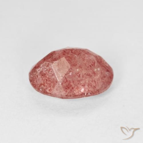 Quartz Fraise Rose moyen naturelle ovale, 2.39 ct, Transparent