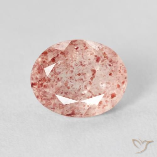 2.83ct Naturel Rose clair Quartz fraise, ovale, Transparent