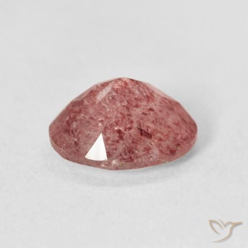 Quartz Fraise Rose framboise naturelle ovale, 2.43 ct, Transparent