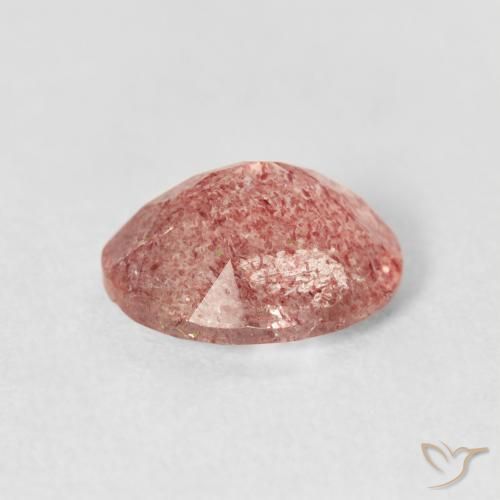 Quartz Fraise Rose moyen naturelle ovale, 2.30 ct, Transparent