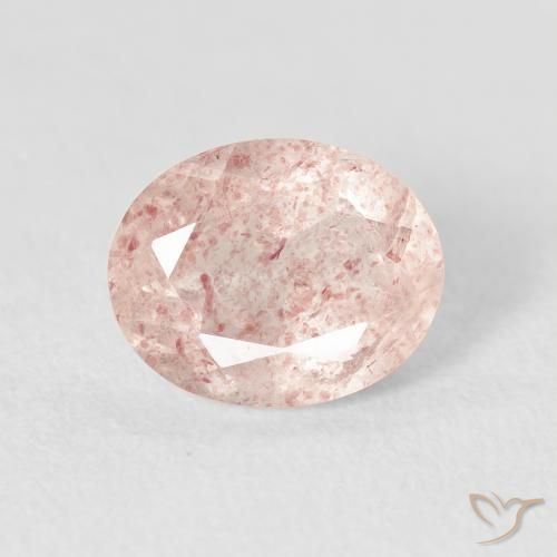 2.59ct Naturel Rose très clair Quartz fraise, ovale, Transparent