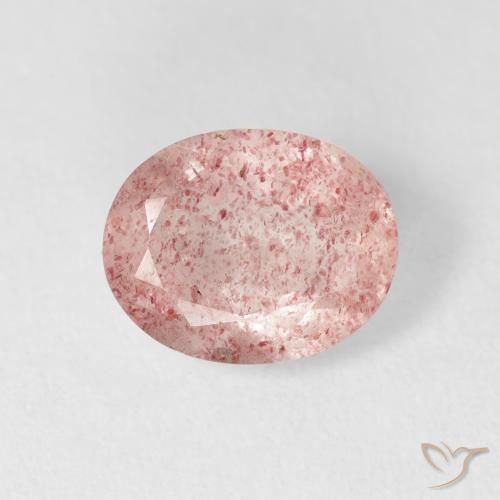 2.69ct Naturel Rose clair Quartz fraise, ovale, Transparent