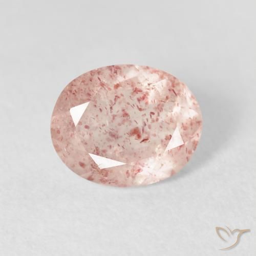 2.57ct Naturel Rose clair Quartz fraise, ovale, Transparent