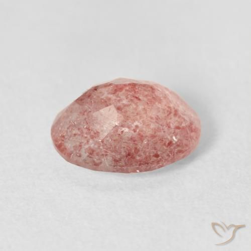 Quartz Fraise Rose léger naturelle ovale, 2.55 ct, Transparent