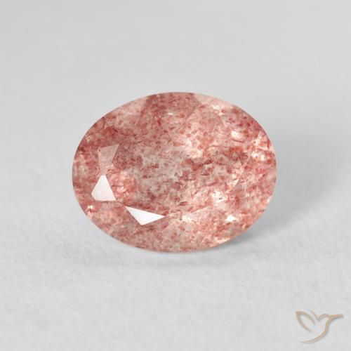 2.58ct Naturel Rose léger Quartz fraise, ovale, Transparent
