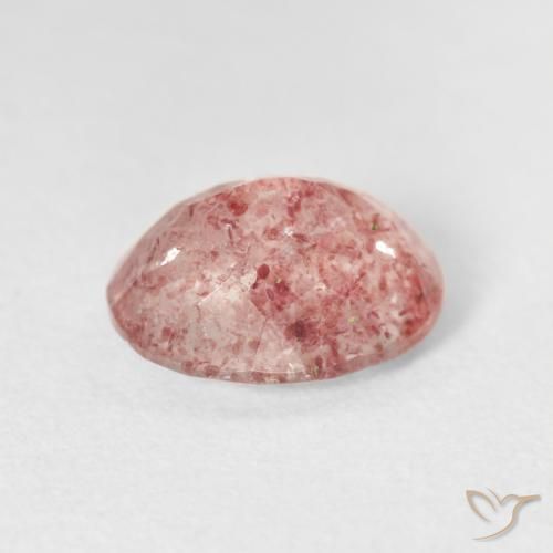 Quartz fraise Rose vif naturelle ovale, 2.46 ct, Transparent