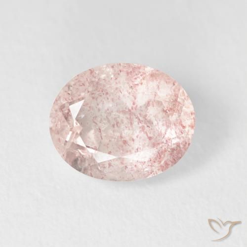 2.66ct Naturel Rose moyen Quartz Fraise, ovale, Transparent