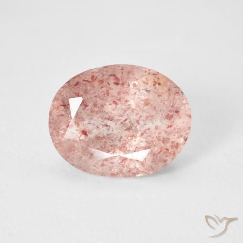 2.71ct Naturel Rose clair Quartz Fraise, ovale, Transparent