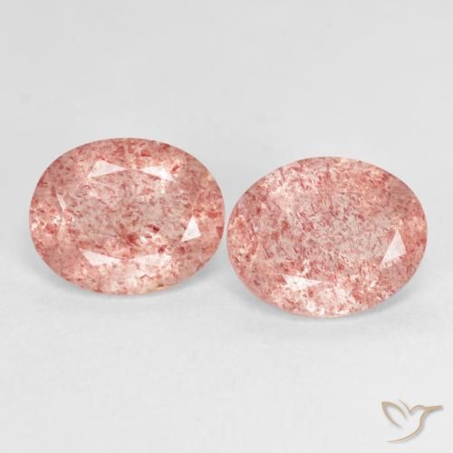 Shop natural 4.81ct Rose framboise Quartz Fraise gems, ovale, from Russie at GemSelect. In stock, global shipping!
