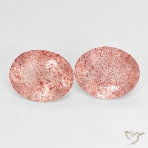 Shop natural 4.81ct Rose framboise Quartz Fraise gems, ovale, from Russie at GemSelect. In stock, global shipping!