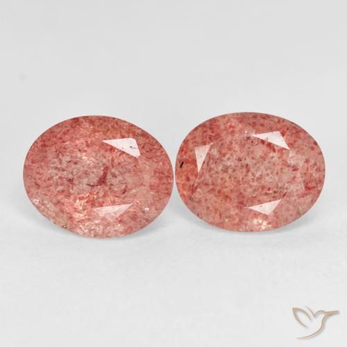 Shop natural 5.31ct Rose moyen Quartz fraise gems, ovale, from Russie at GemSelect. In stock, global shipping!