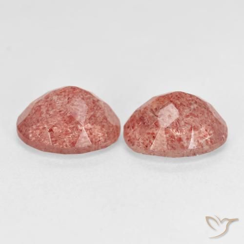 Shop natural 5.31ct Rose moyen Quartz fraise gems, ovale, from Russie at GemSelect. In stock, global shipping!