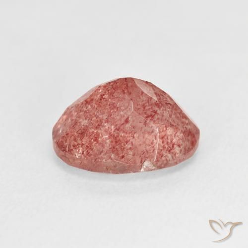Quartz fraise Rose moyen naturelle ovale, 2.76 ct, Transparent