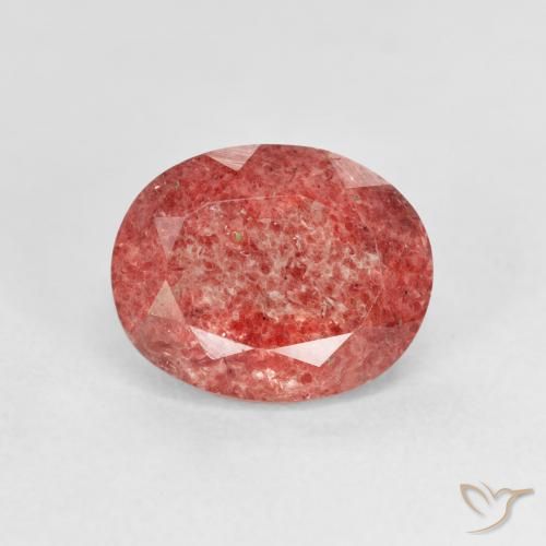 2.78ct Naturel Rose framboise Quartz fraise, ovale, Transparent