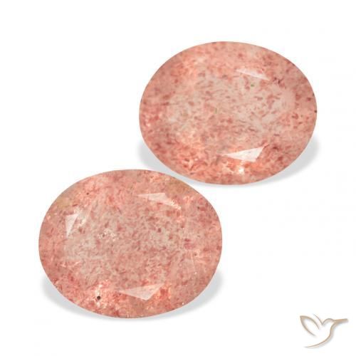 Shop natural 5.71ct Rose orangé Quartz fraise gems, ovale, from Russie at GemSelect. In stock, global shipping!